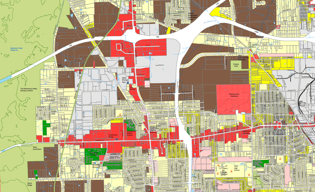 Zoning Austintown Township Ohio Zoning Map 