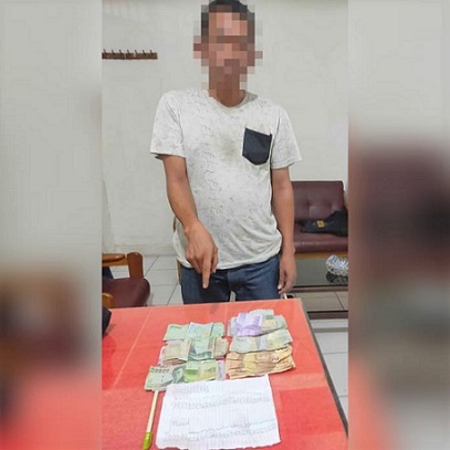 Pelaku HM dan barang bukti 