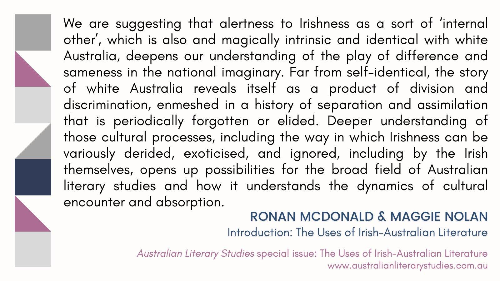 The Uses of Irish-Australian Literature