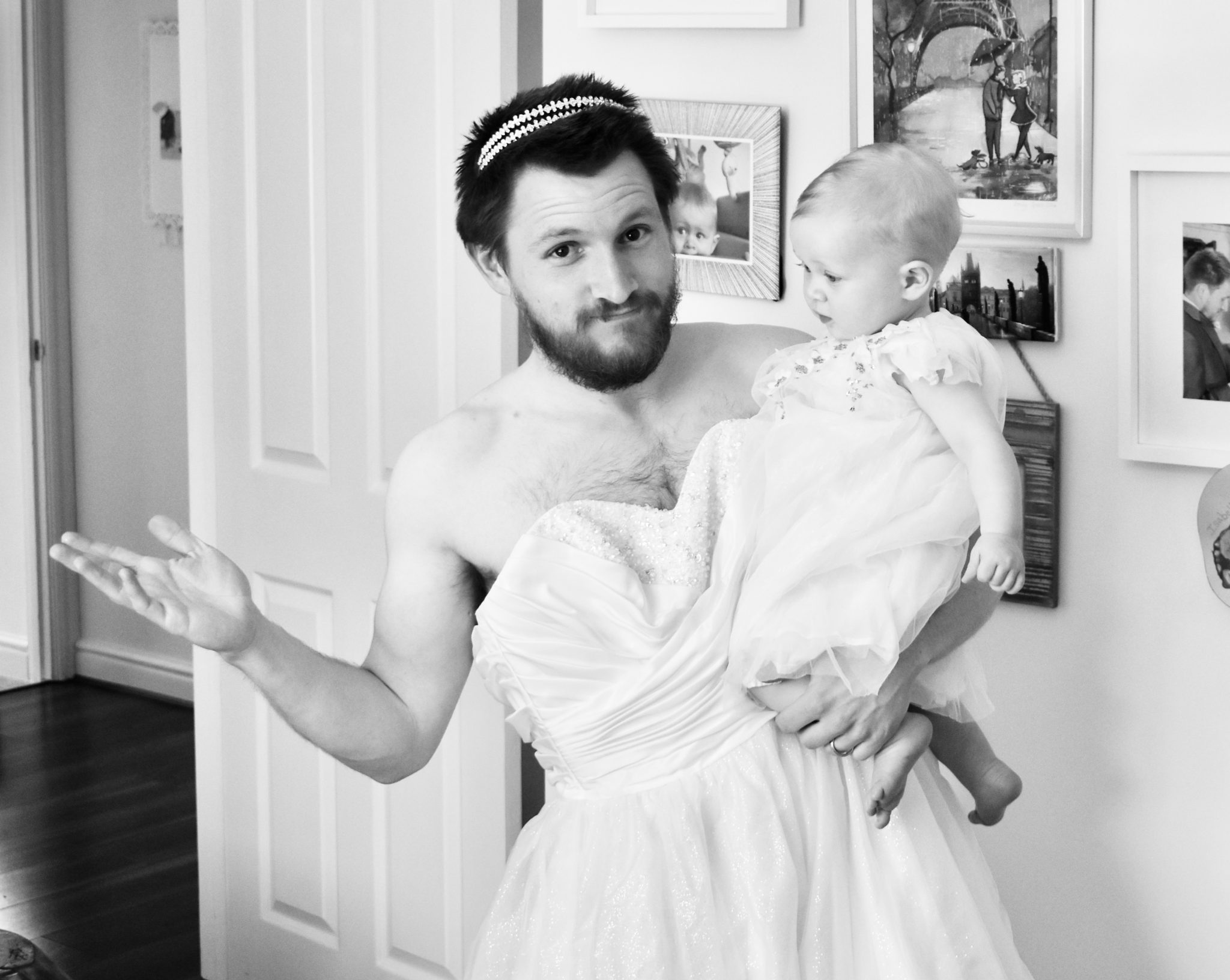Basically a man in a wedding dress for the royal wedding