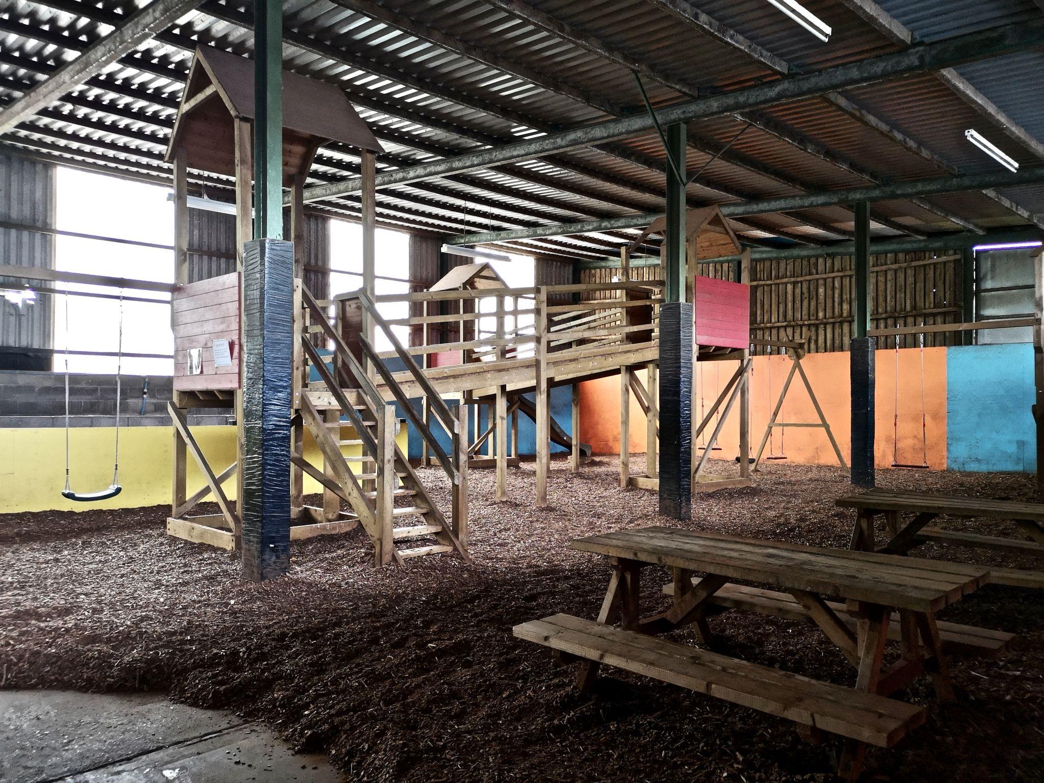 The indoor play area at Walnut Tree Farm Park