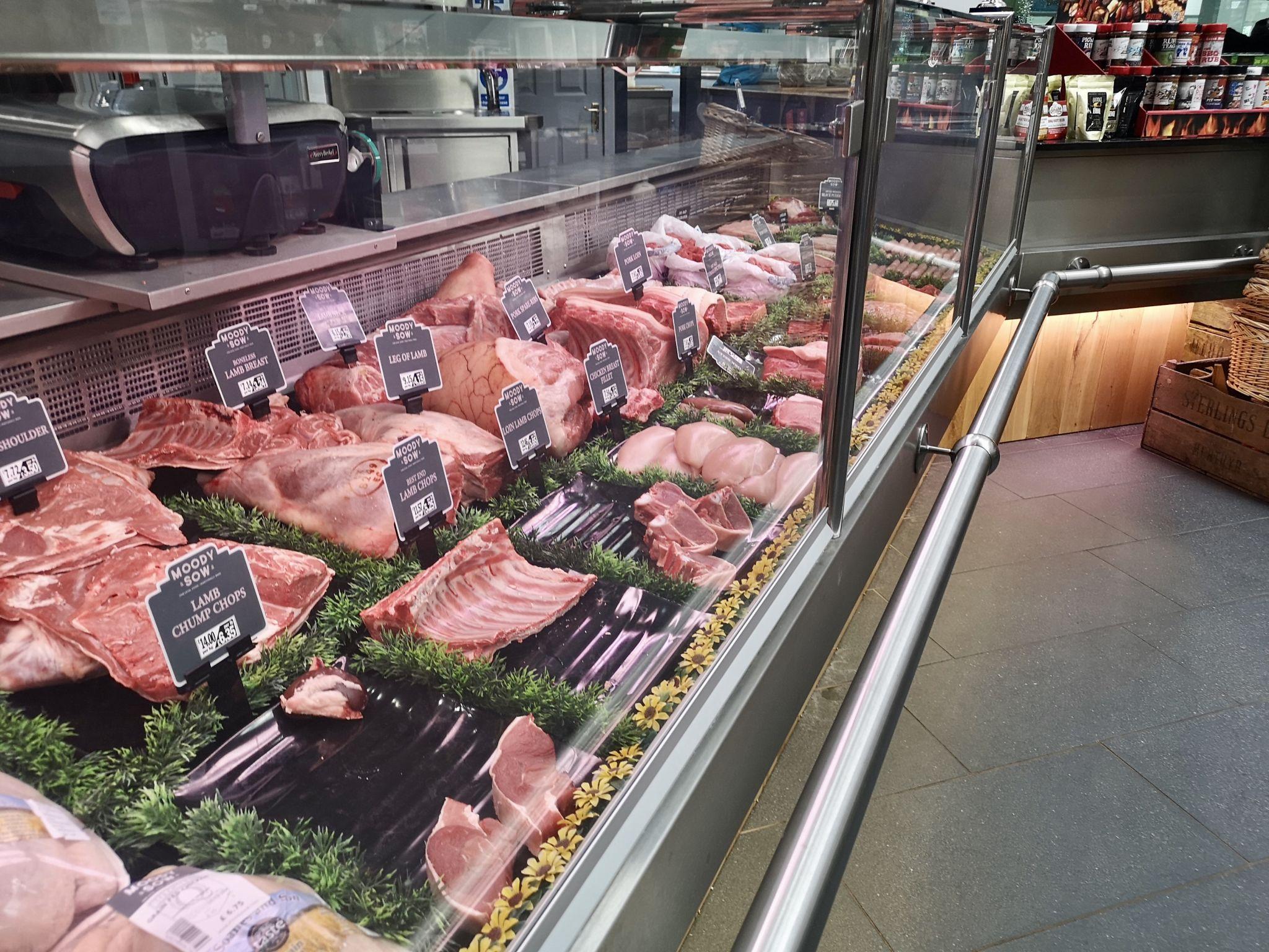 Moody sow farm shop at cefn mably farm - butchers