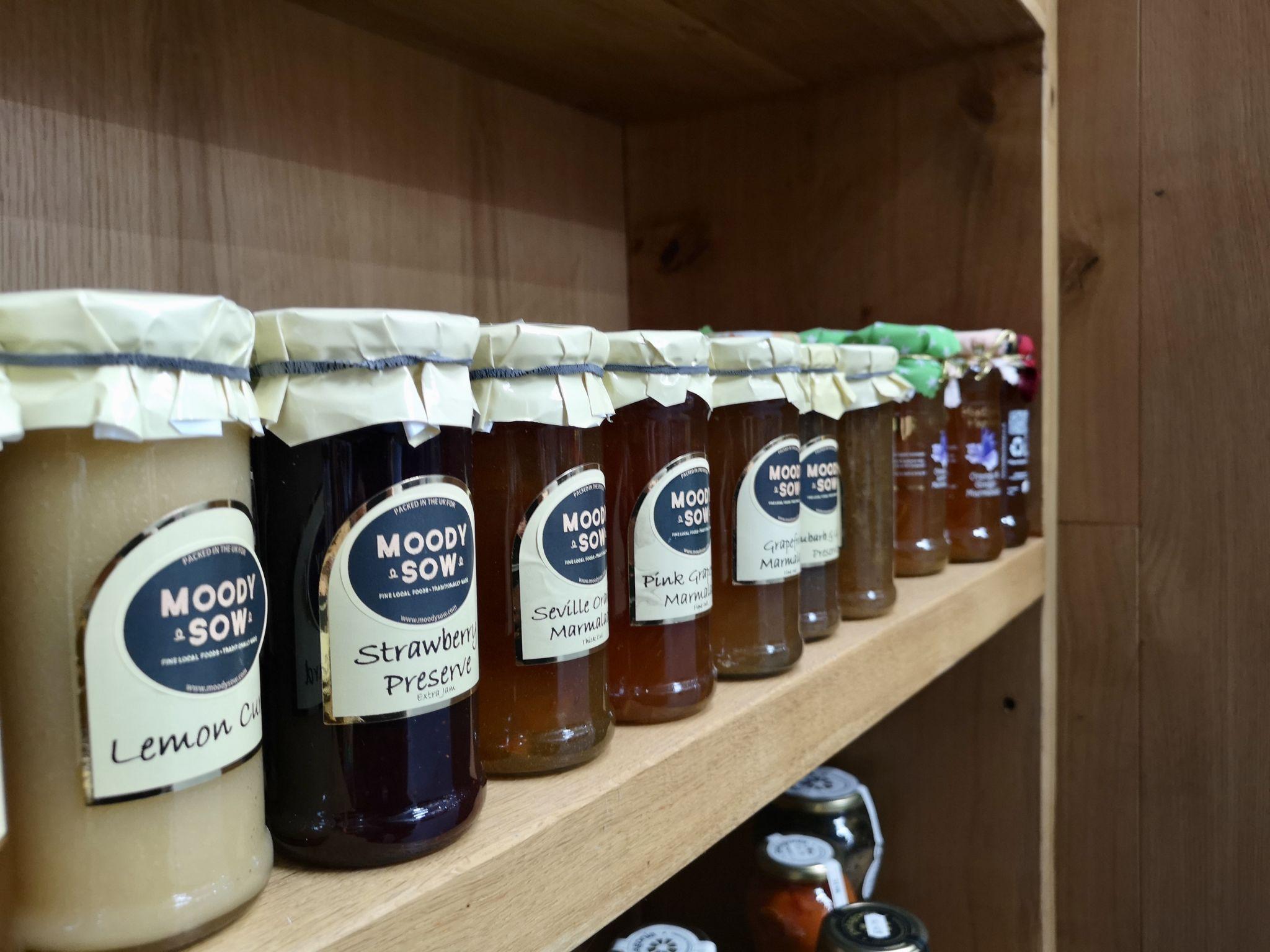 Moody sow farm shop at cefn mably farm