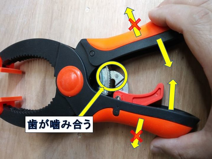 ラチェット機構=一方方向のみ動かせる