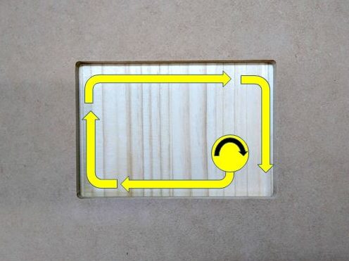 ルーターを時計回りに送る