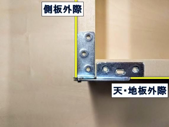 取付枠の丁番位置