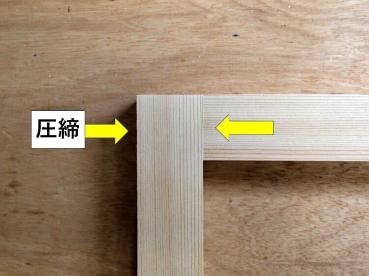 部材同士を圧締し接合