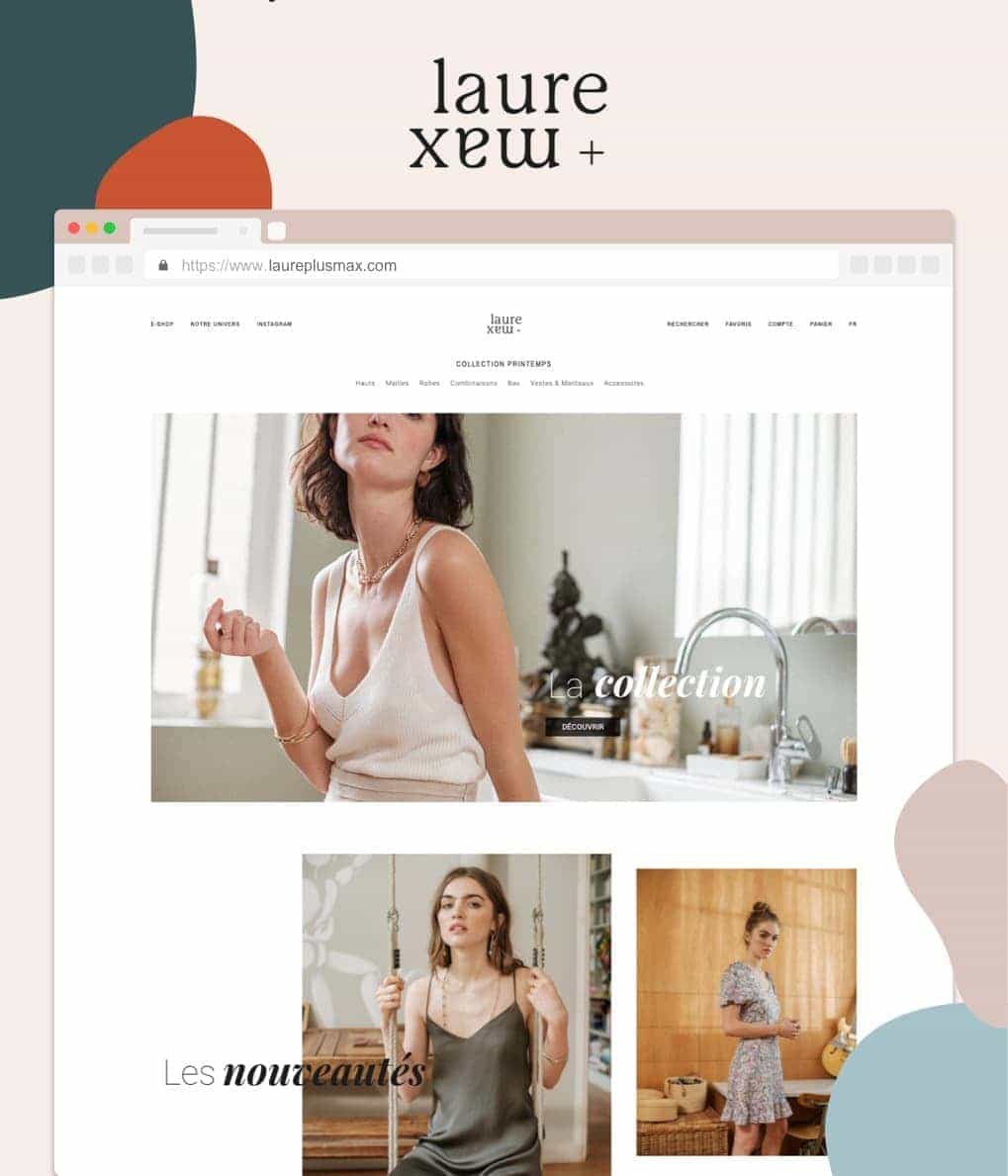 réalisation site ecommerce Laure+Max par I SEE U