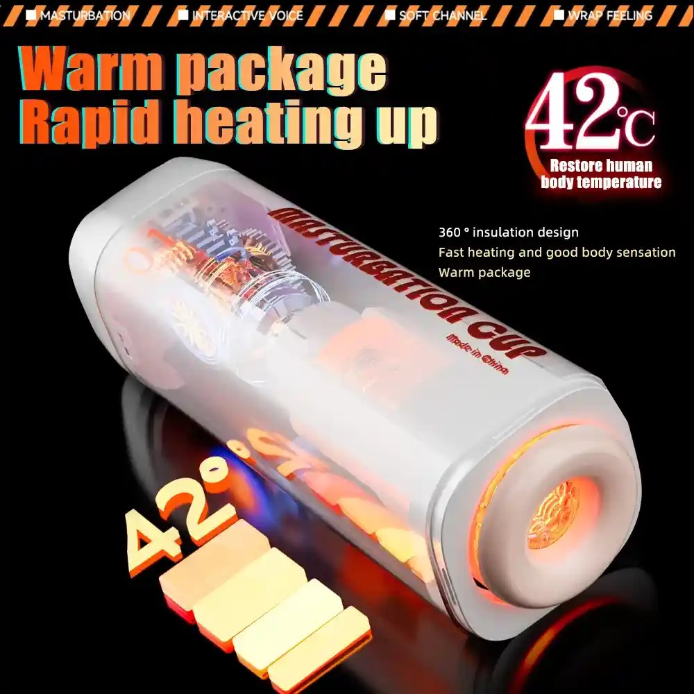 automatic heating masturbator for realistic experience