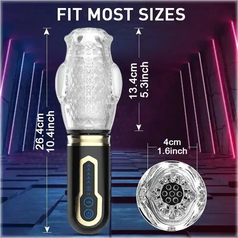 Automatic Thrusting Rotating Male Masturbator Sex Toy 3 automatic thrusting device with rotating functionality