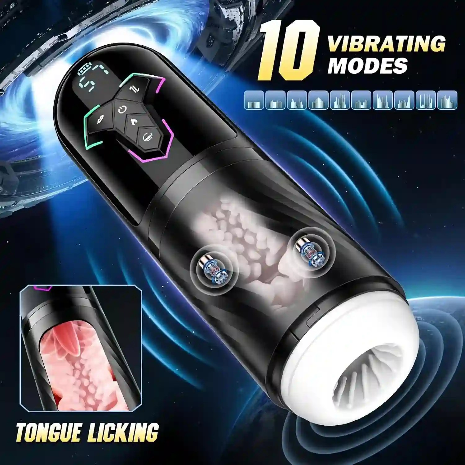 electric stroker with multiple vibration patterns