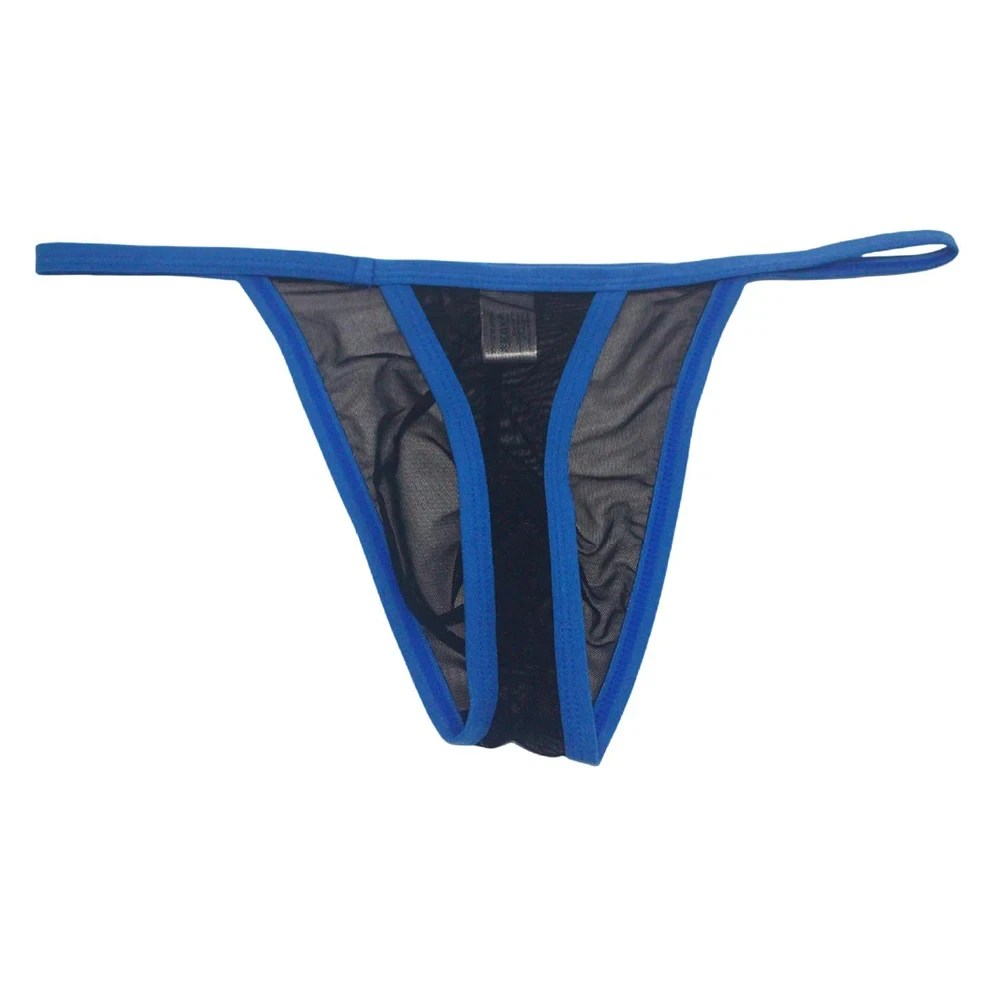 Lingerie G-String - Low Rise Thong (Polyester) 13 black green polyester g string