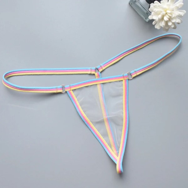 blue see through polyester string