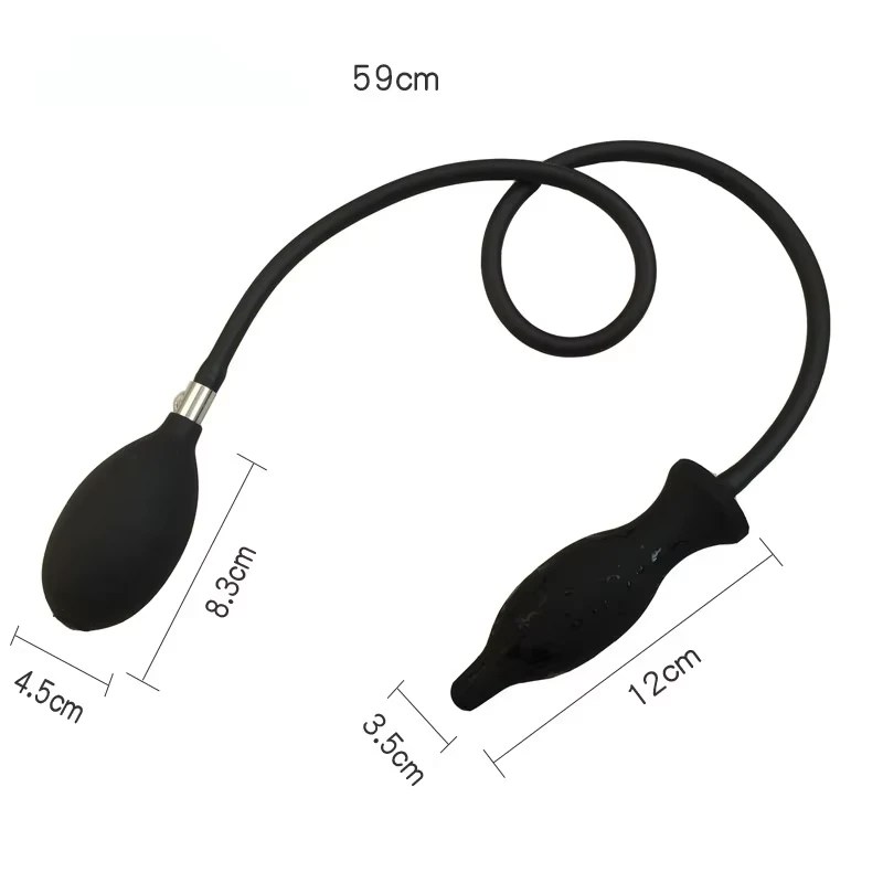 Inflatable Anal Plug - Silicone Butt Plug with Pump 9 inflatable butt plug with pump