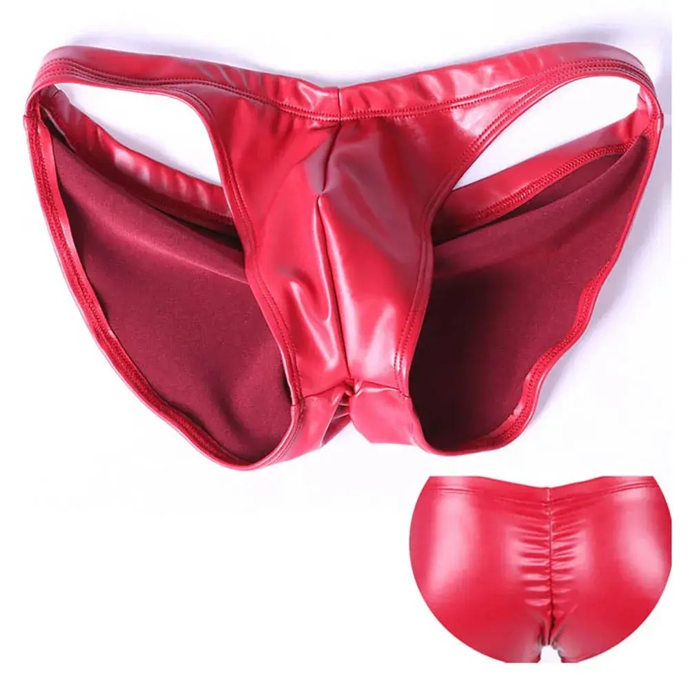 isensualflow com blue glossy polyester briefs for men