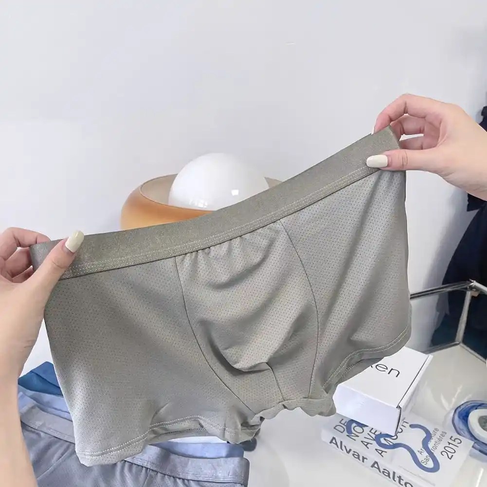 light gray polyester spandex trunks