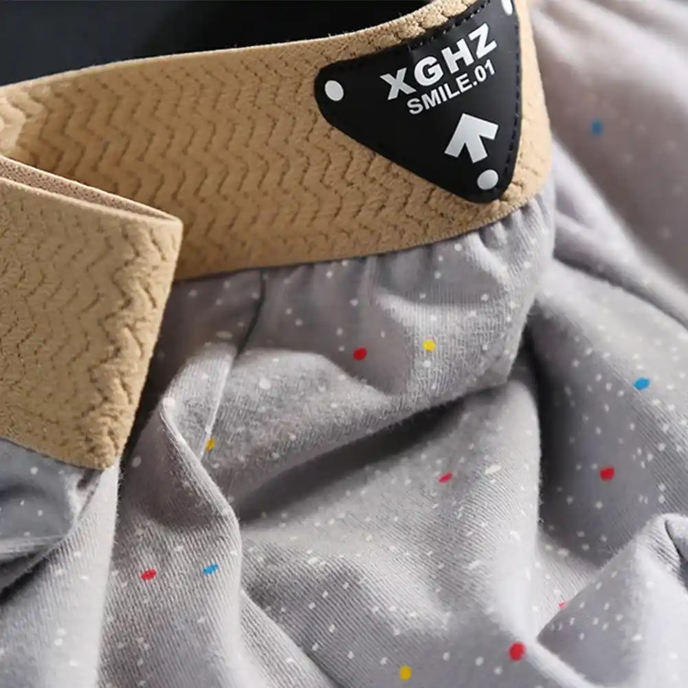 light gray printed pattern boxer briefs