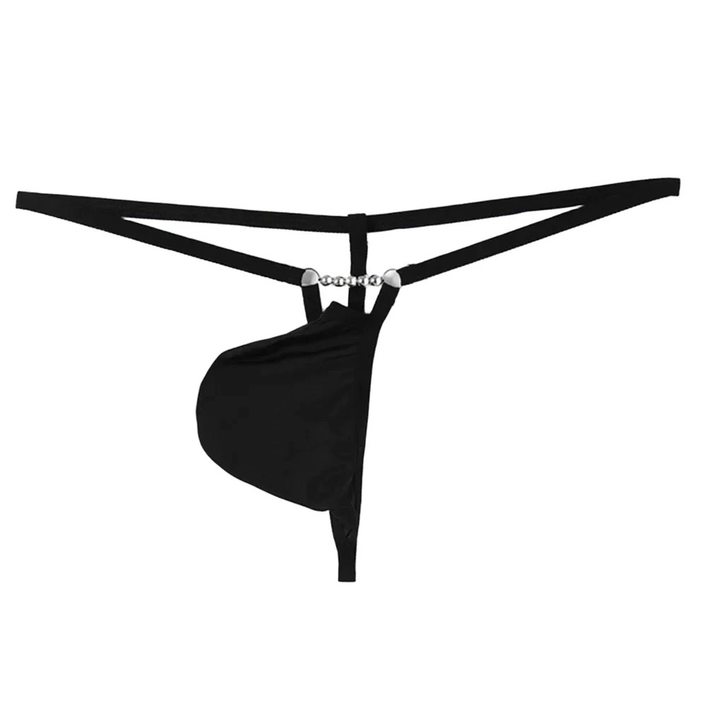 red mens thong solid pattern