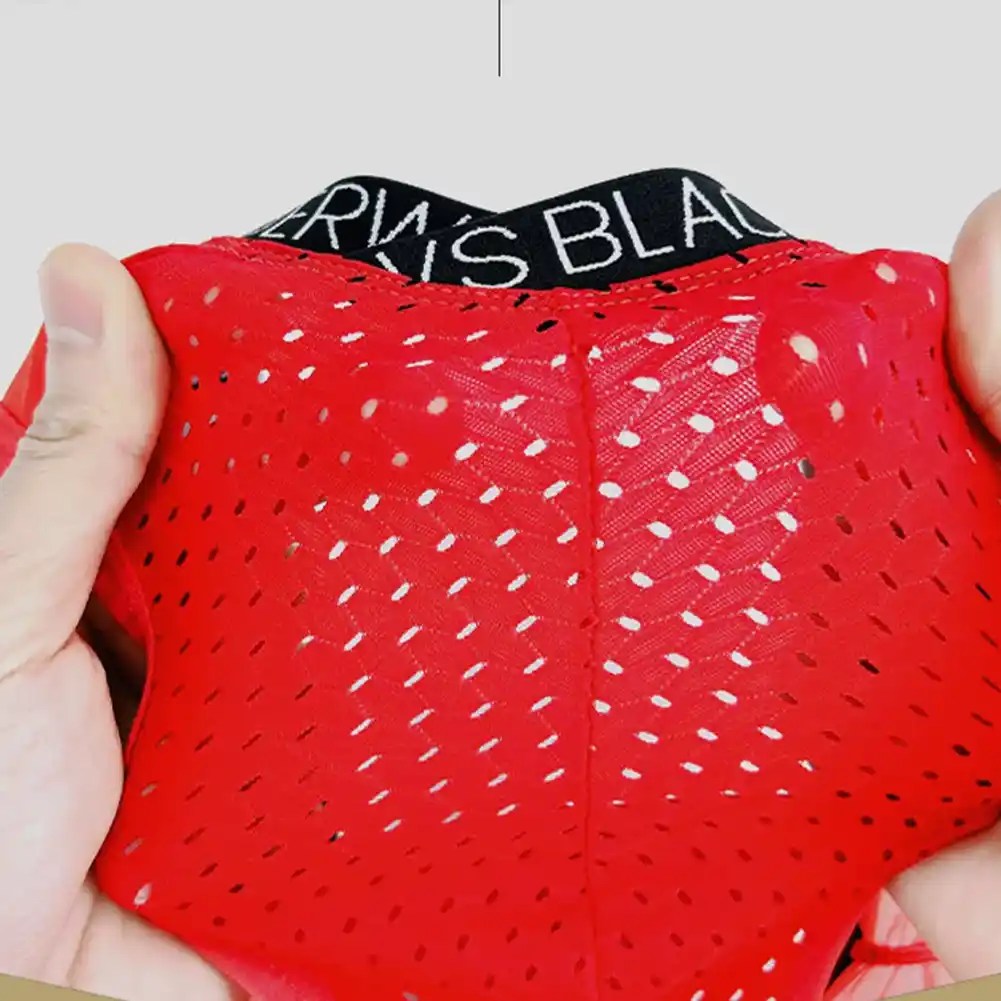 red polyester solid pattern underwear