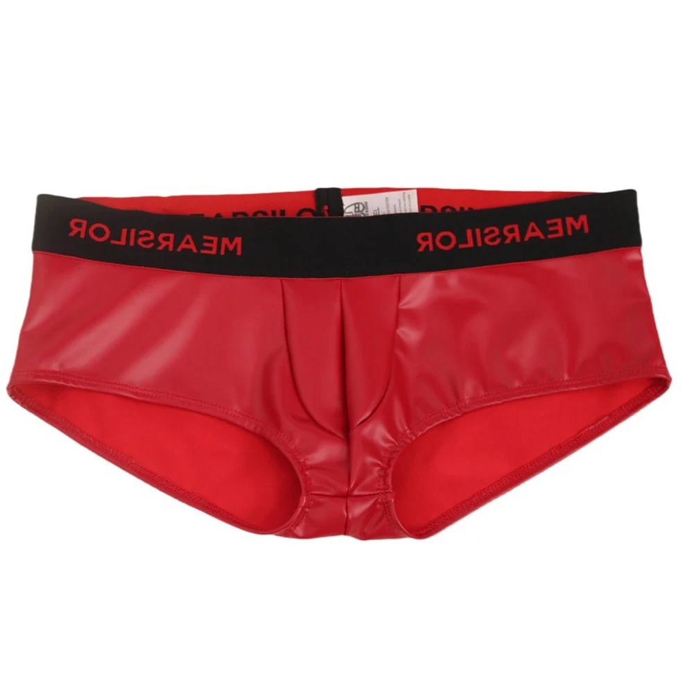 red solid pattern boxer briefs