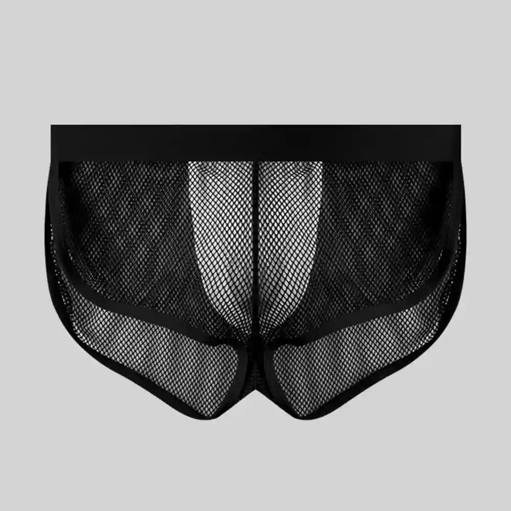 red solid pattern sheer underwear