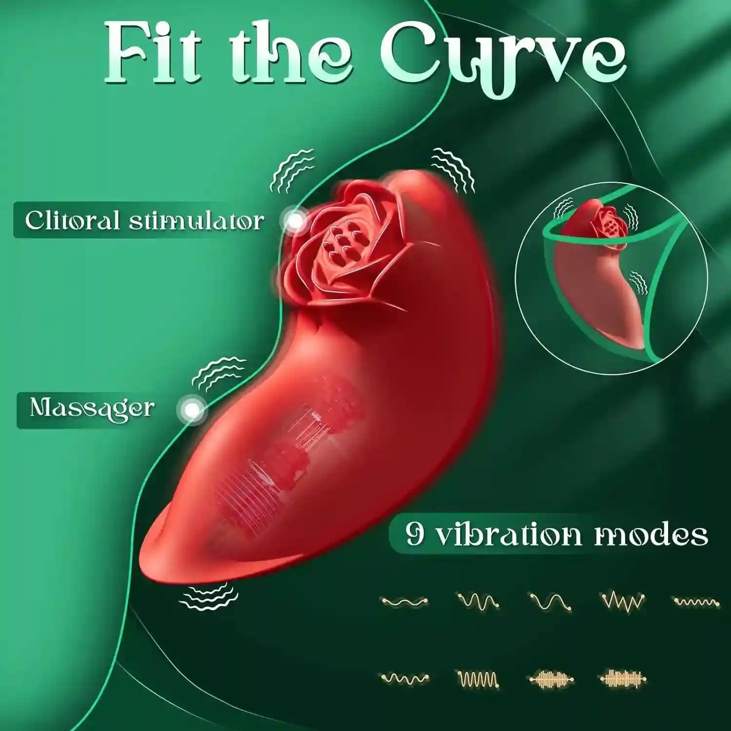 rose massager toy with multiple patterns