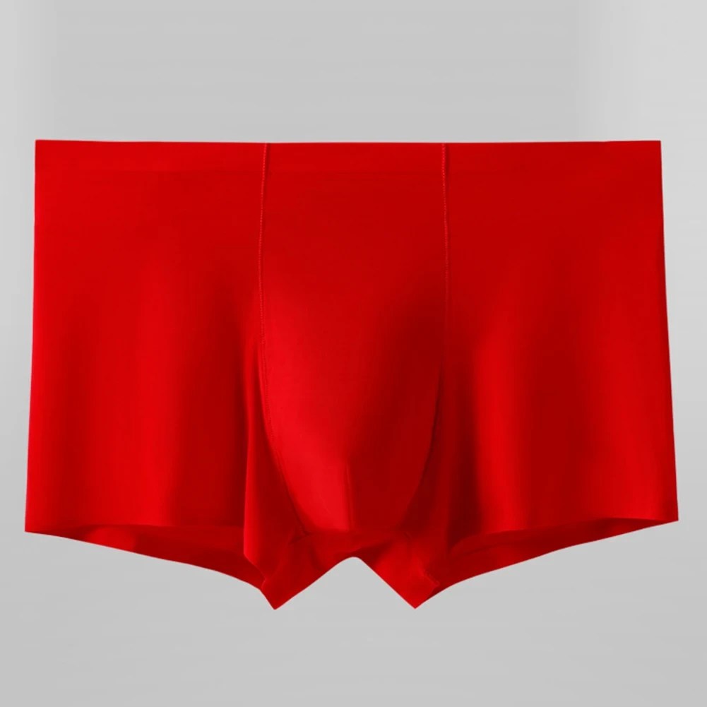 seamless polyester briefs red color