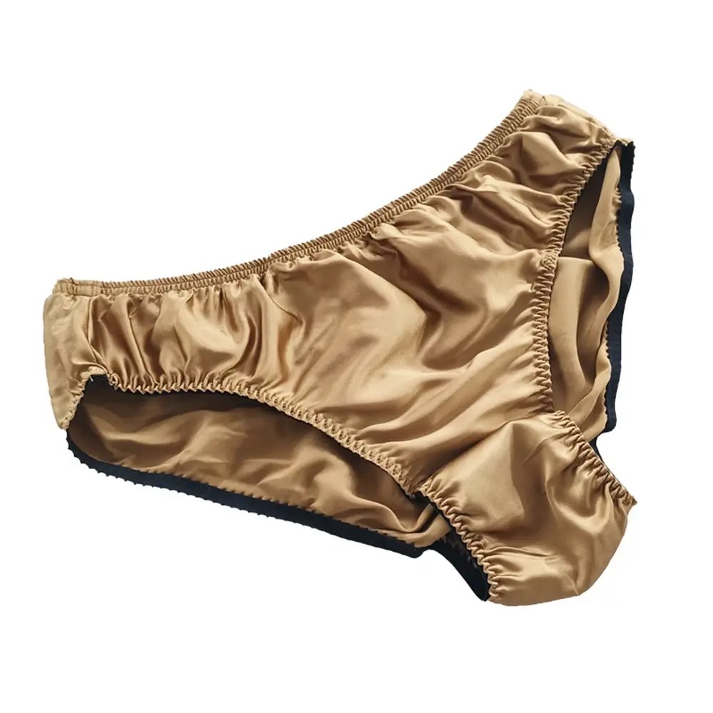 silk triangle briefs solid pattern