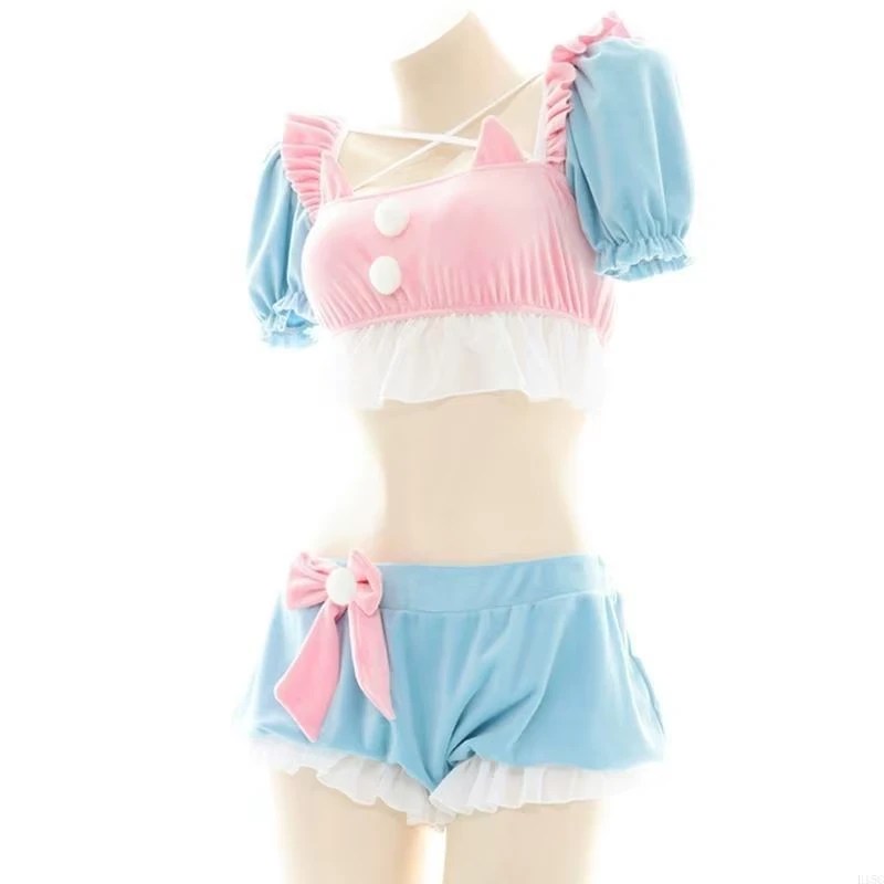 Sexy Role Playing Costumes - Plush Uniform Set 12 solid pattern exotic apparel set 2