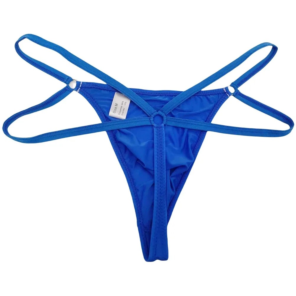 Male Thong - Ice Silk G-String Briefs 7 solid pattern ice silk g string