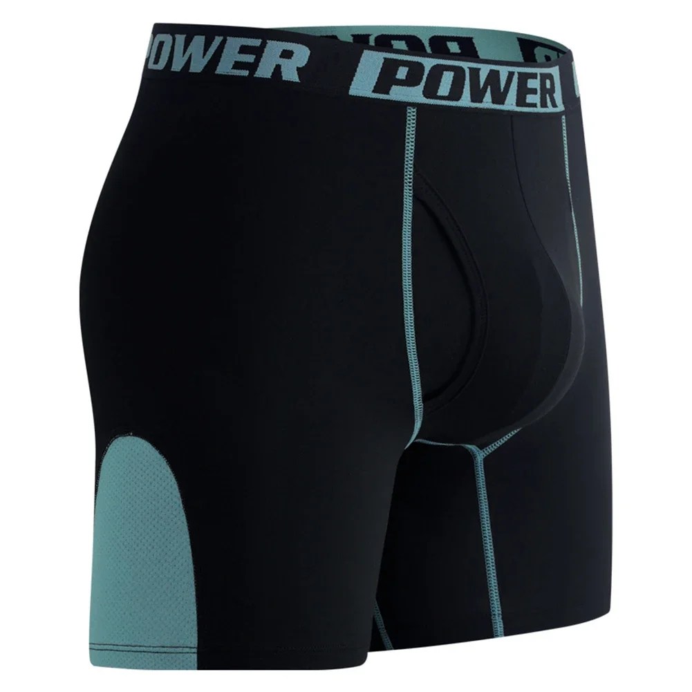 solid pattern long leg boxer briefs