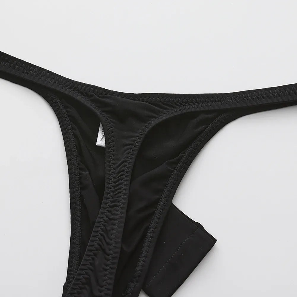 Men's Open Pouch Thong - Low Rise, Erotic Lingerie (Polyamide/Spandex) 26 solid pattern mens open thong