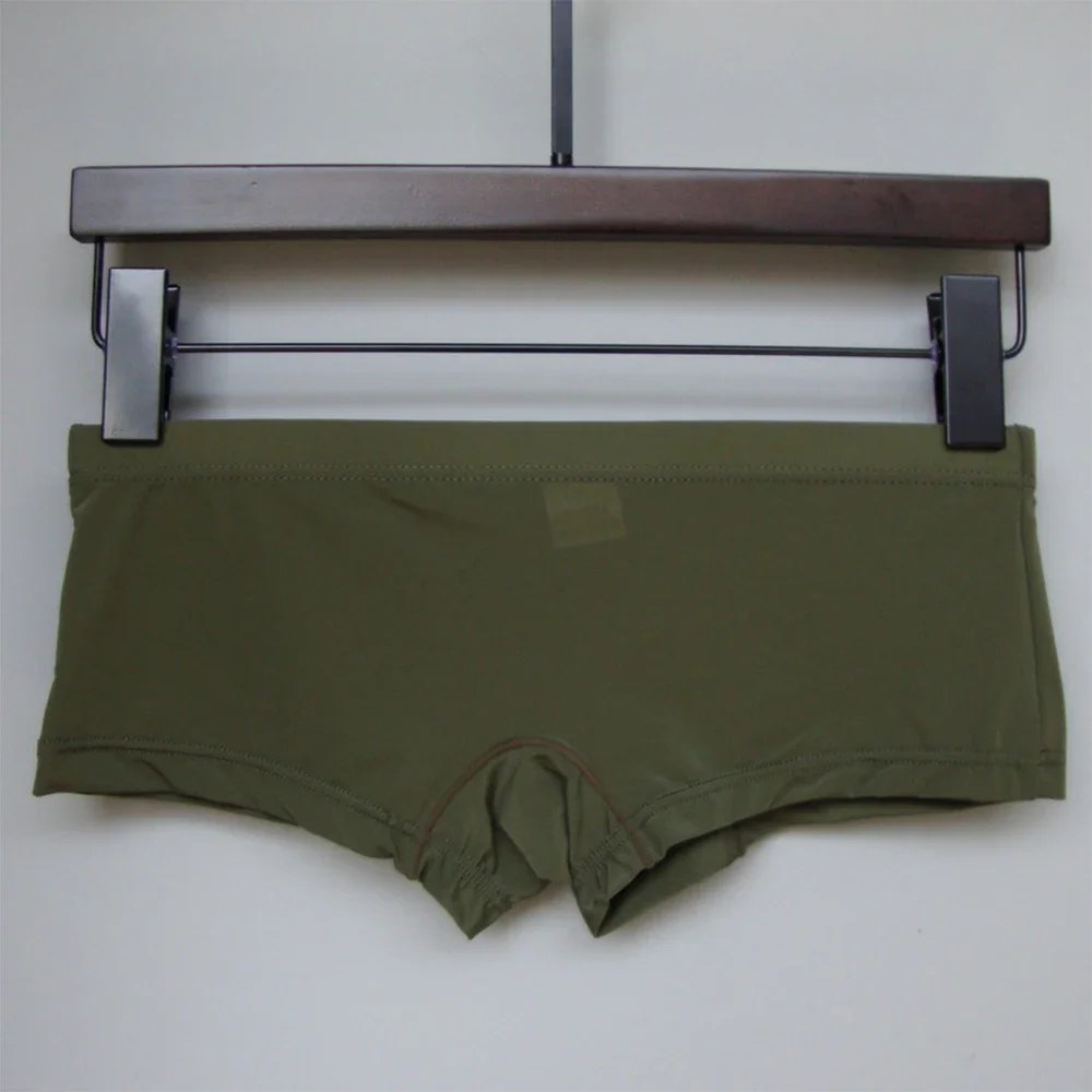 solid pattern mesh boxer brief