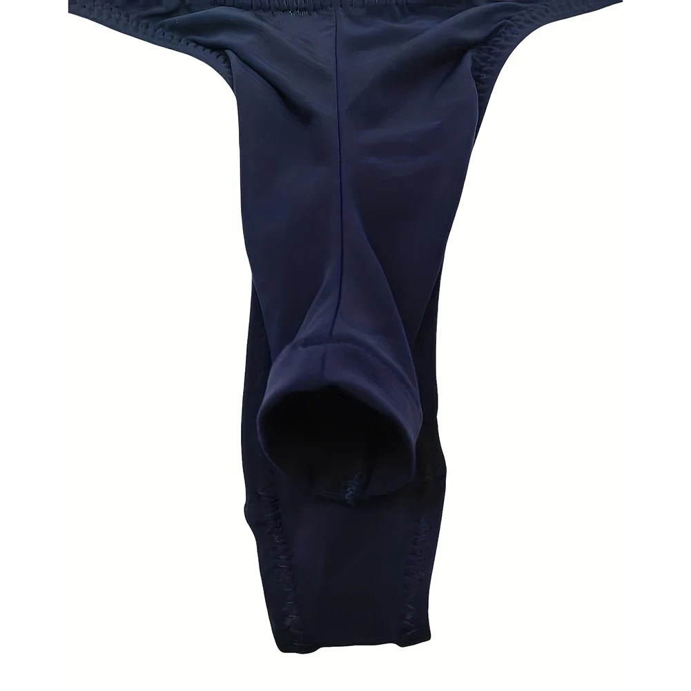 solid pattern open front thong