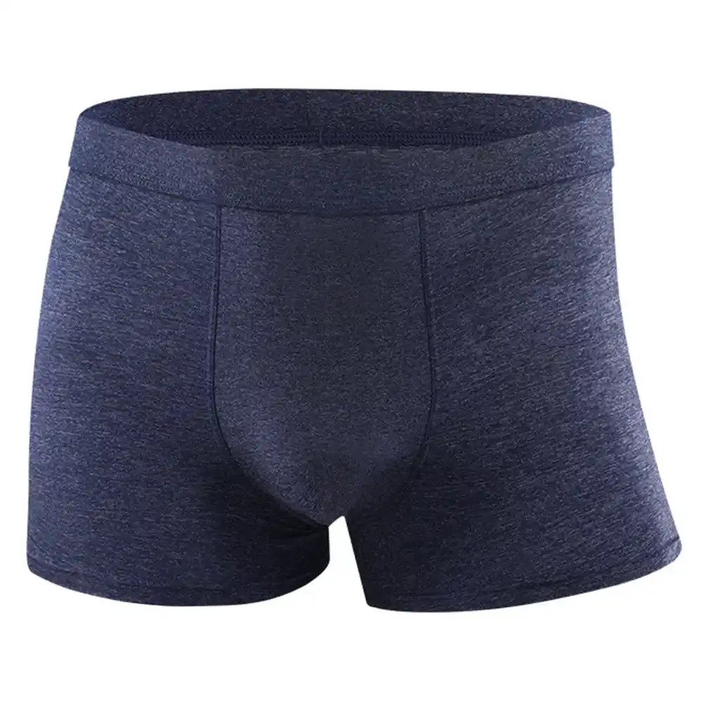 solid pattern polyester boxer briefs 1