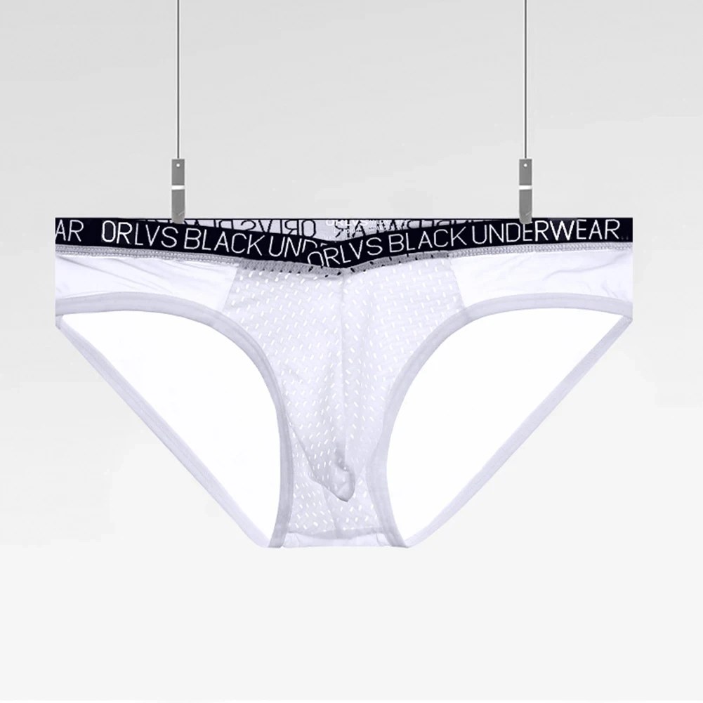 solid pattern polyester mesh underwear