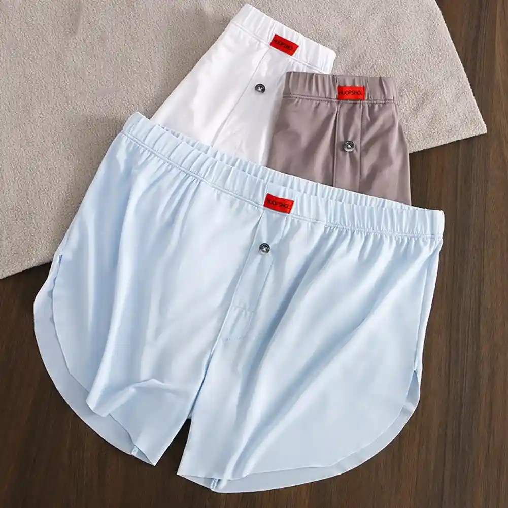 solid pattern silk pouch briefs
