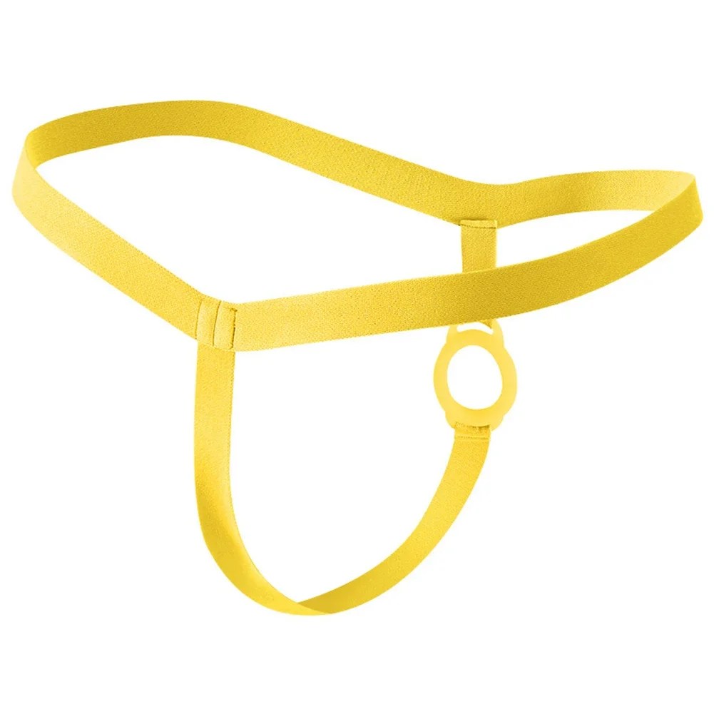 Mens Cock Ring Thongs - Elastic Polyester G-String 22 solid polyester cockring g string