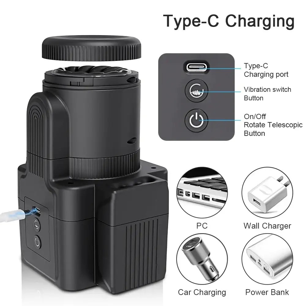 type c charging thrusting masturbation device