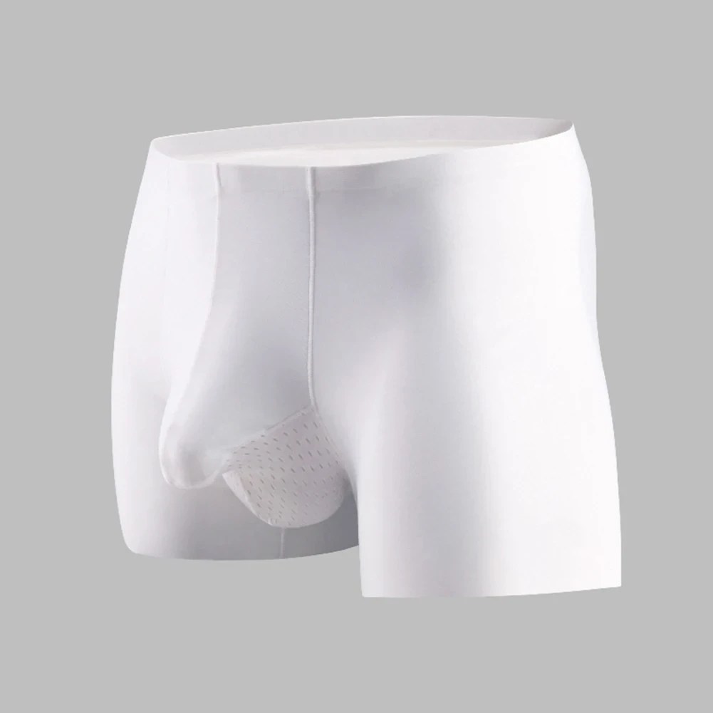 white breathable solid color trunks