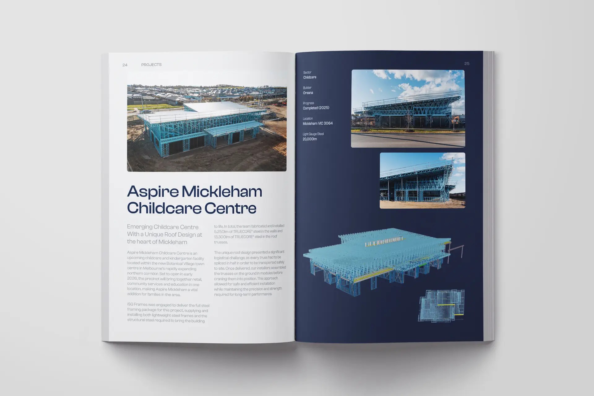 ISG Frames Capability Statement 3D render of Aspire Mickleham Childcare Centre project feature