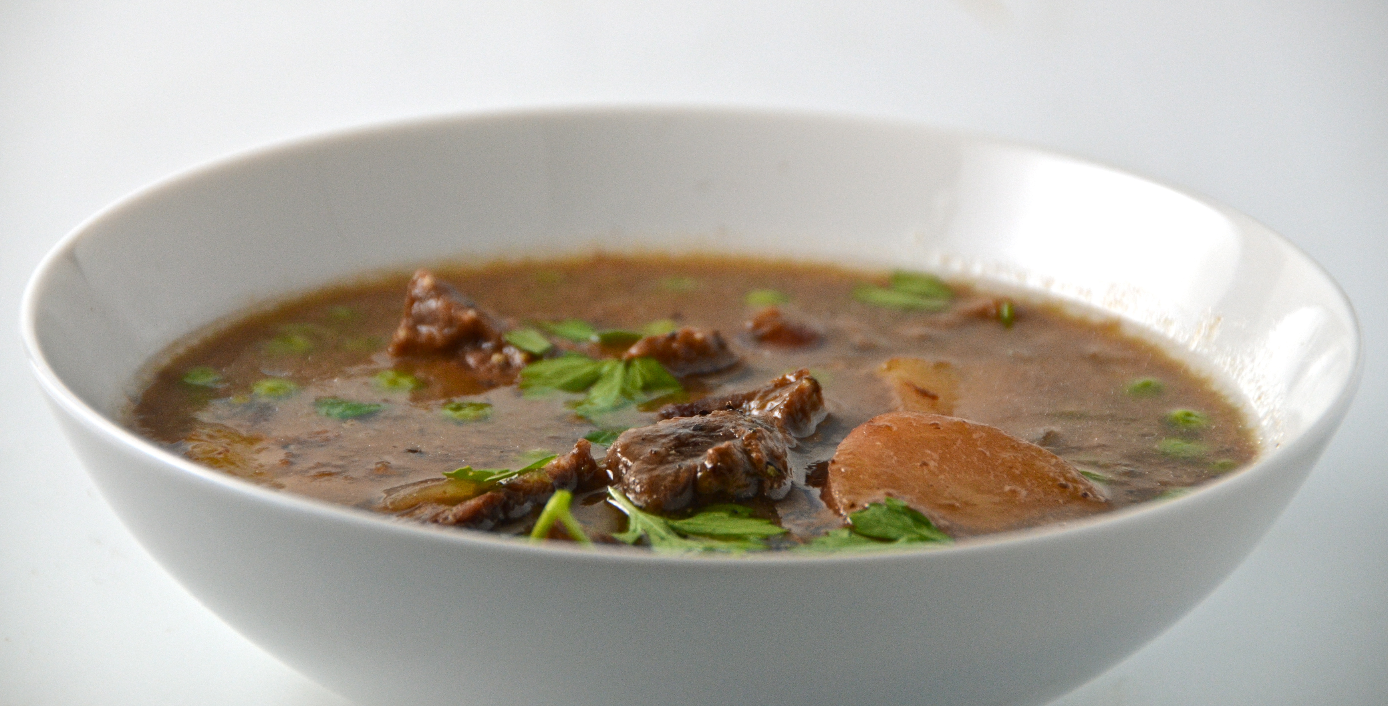 Slow Cooker Curried Beef And Potato Stew. New Music From Avec Sans I