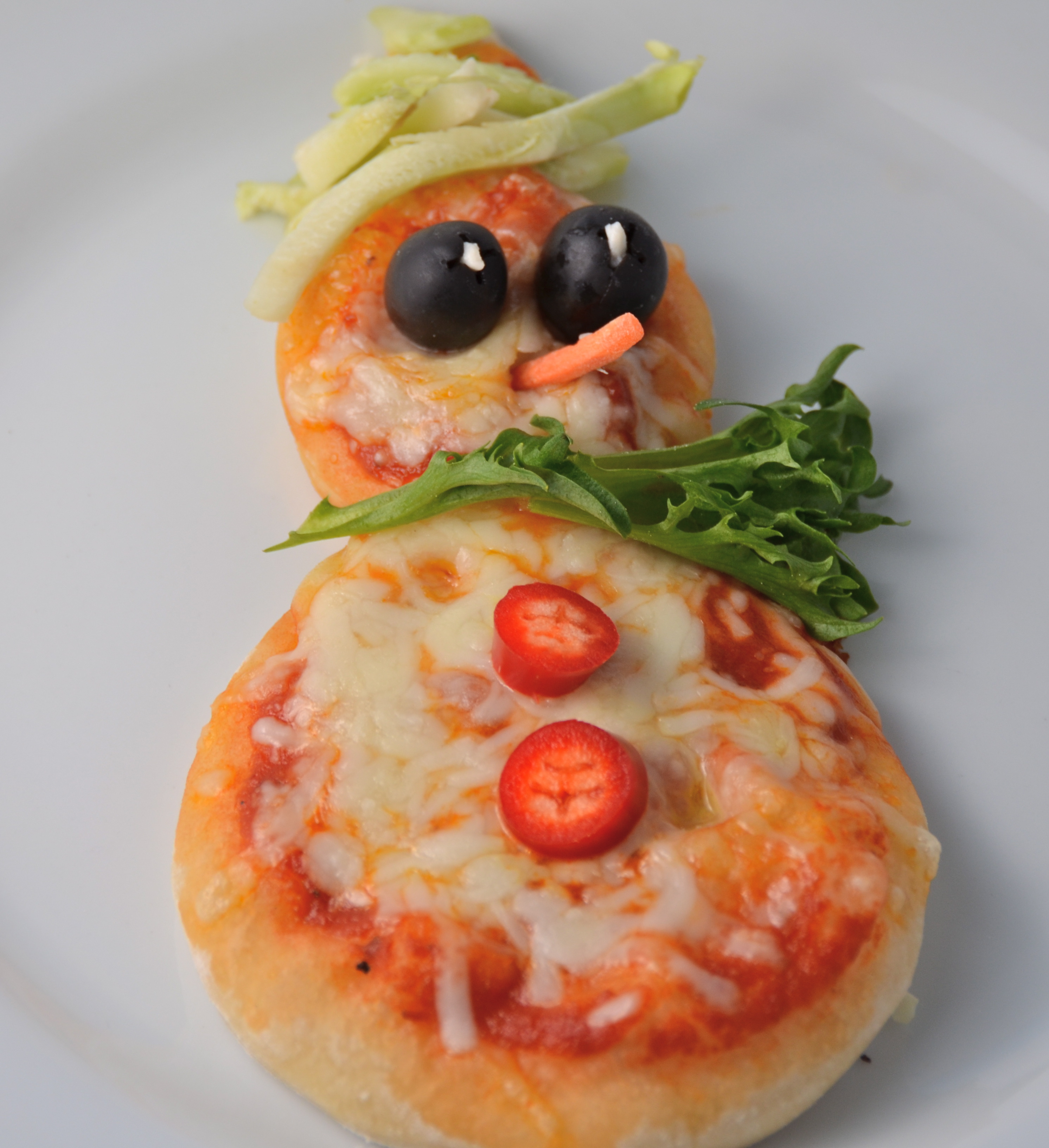 Snowman Mini Pizzas. Chilling Out With Ten Walls. I Sing In The Kitchen