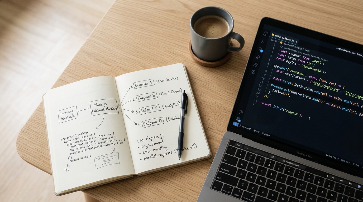 How to Route Webhooks to Multiple Endpoints in Node.js