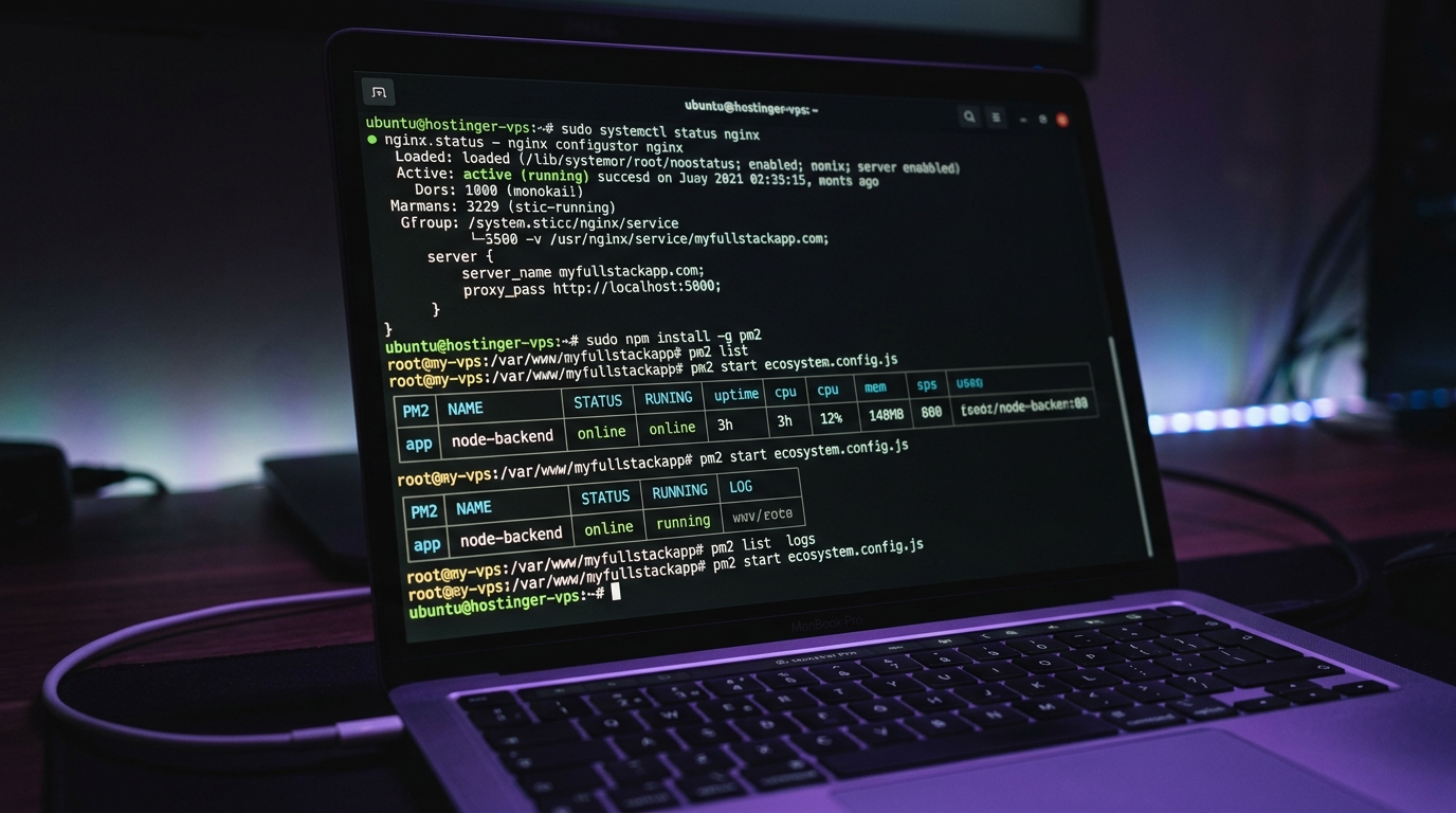 Deploy full stack web app on Hostinger VPS with Namecheap DNS and Nginx