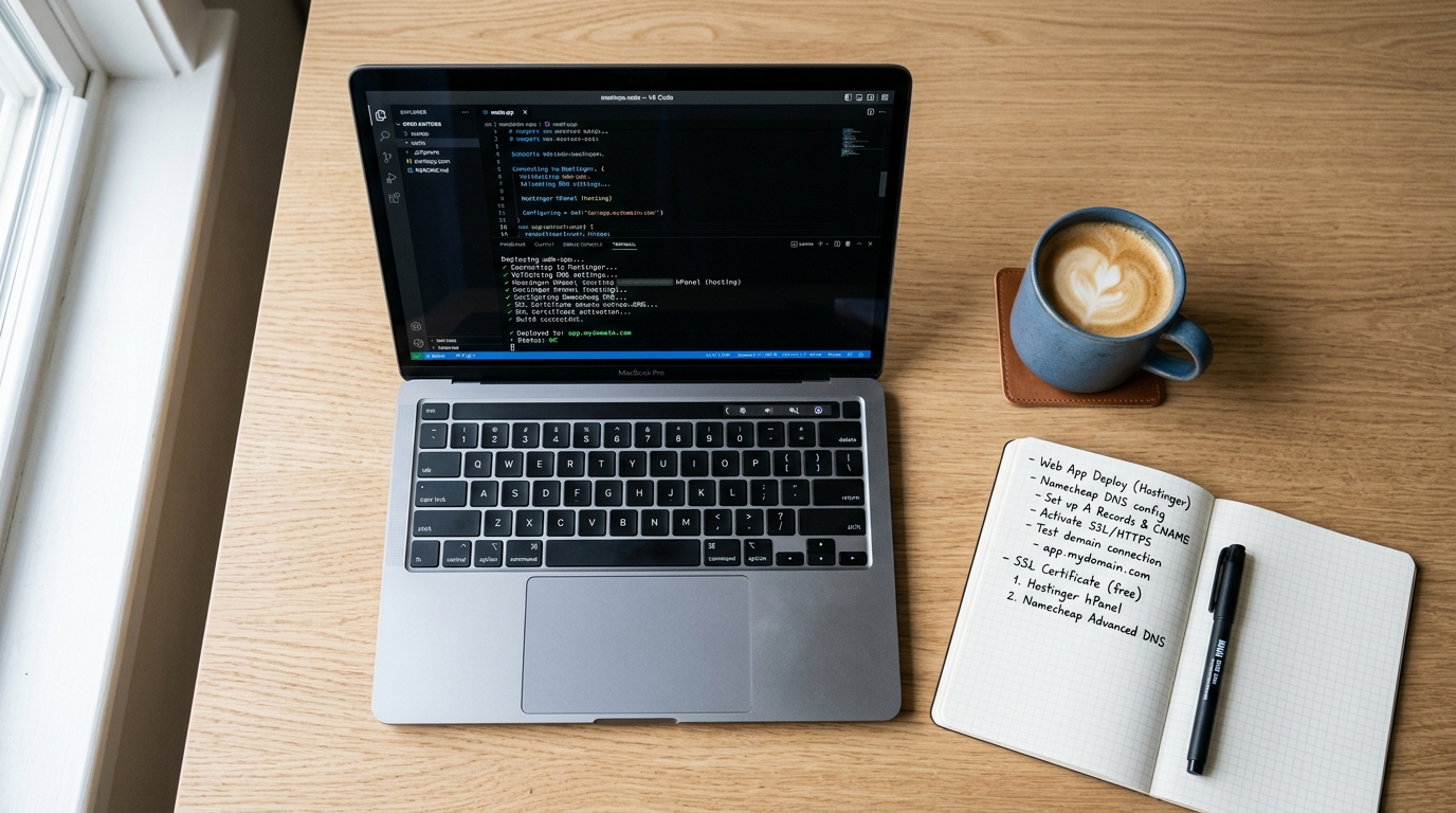 Deploy a Web App on Hostinger with Namecheap DNS and SSL