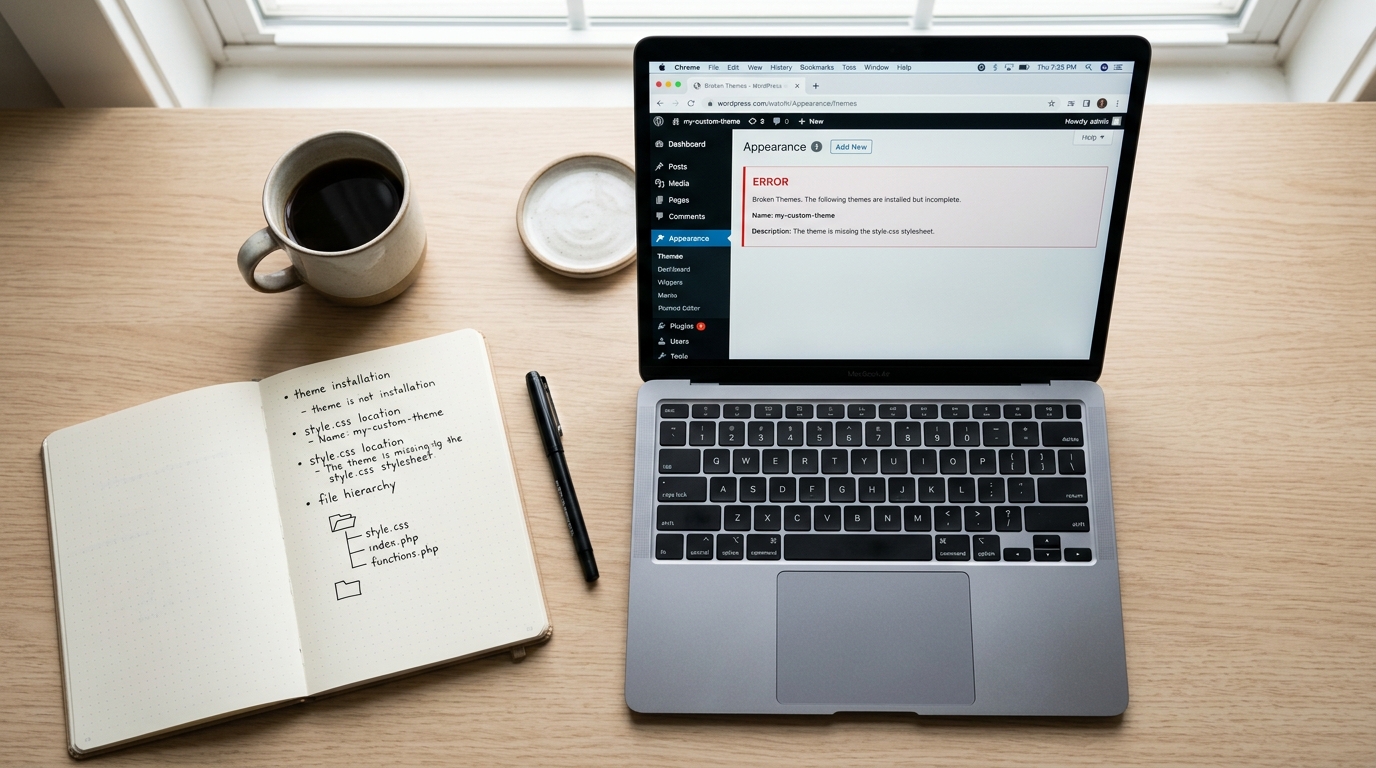 Fix Theme Is Missing style.css Stylesheet in WordPress