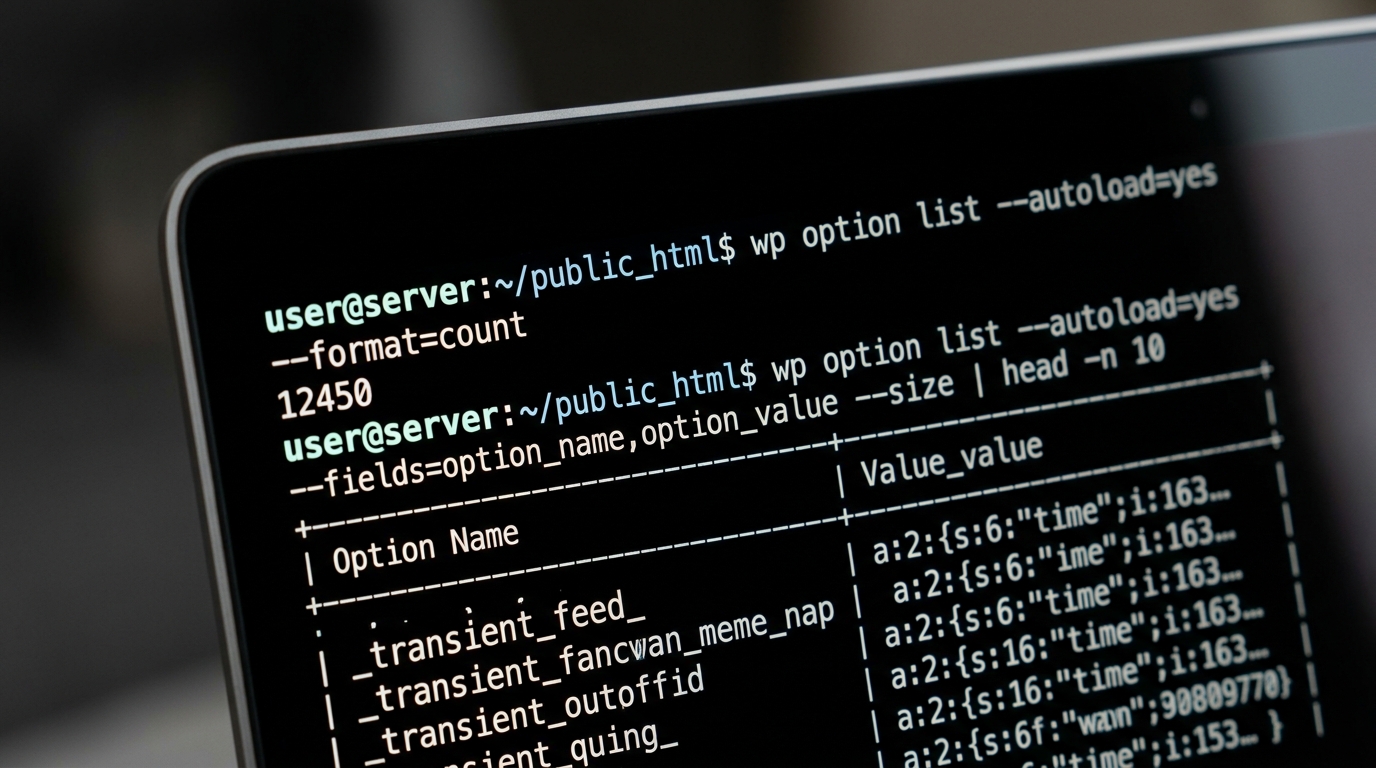 Clean Up Bloated wp_options Autoload Data with WP-CLI