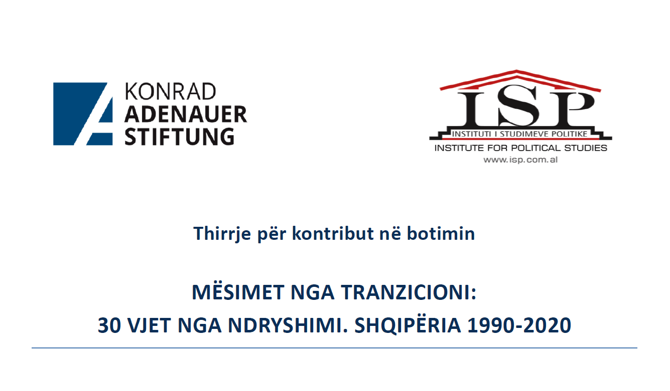 Call for papers: MËSIMET NGA TRANZICIONI:  30 VJET NGA NDRYSHIMI. SHQIPËRIA 1990-2020