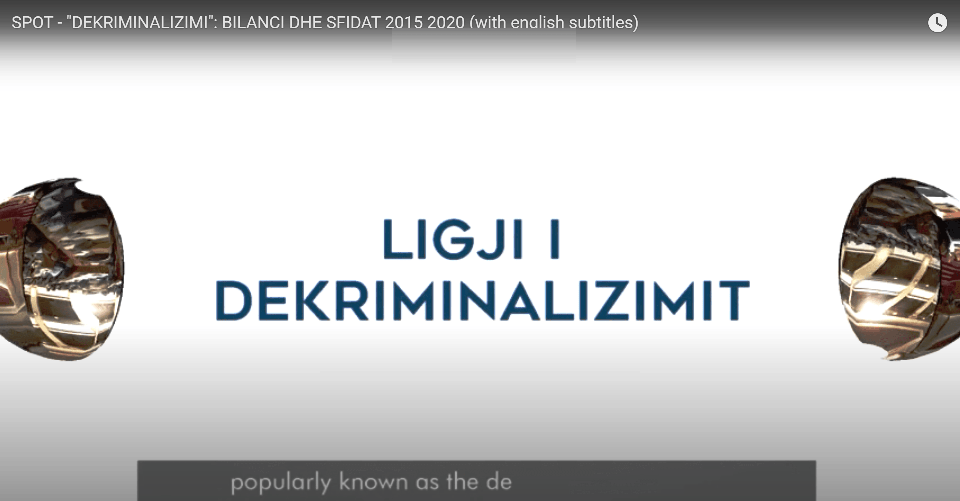SPOT – “DEKRIMINALIZIMI”: BILANCI DHE SFIDAT 2015 2020 (with english subtitles)
